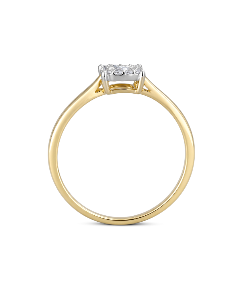 Yellow Gold ring with diamonds
