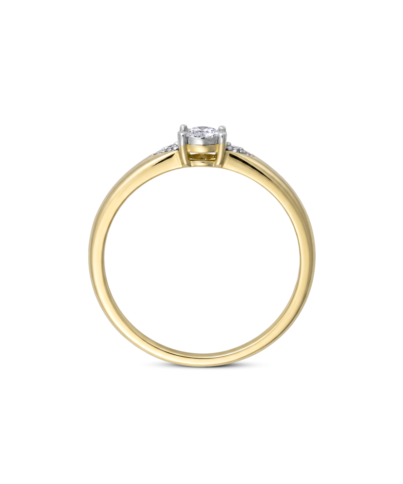 Yellow Gold ring with diamonds