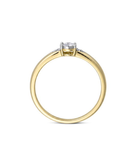 Yellow Gold ring with diamonds