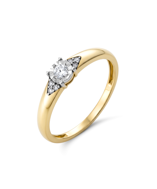 Yellow Gold ring with diamonds