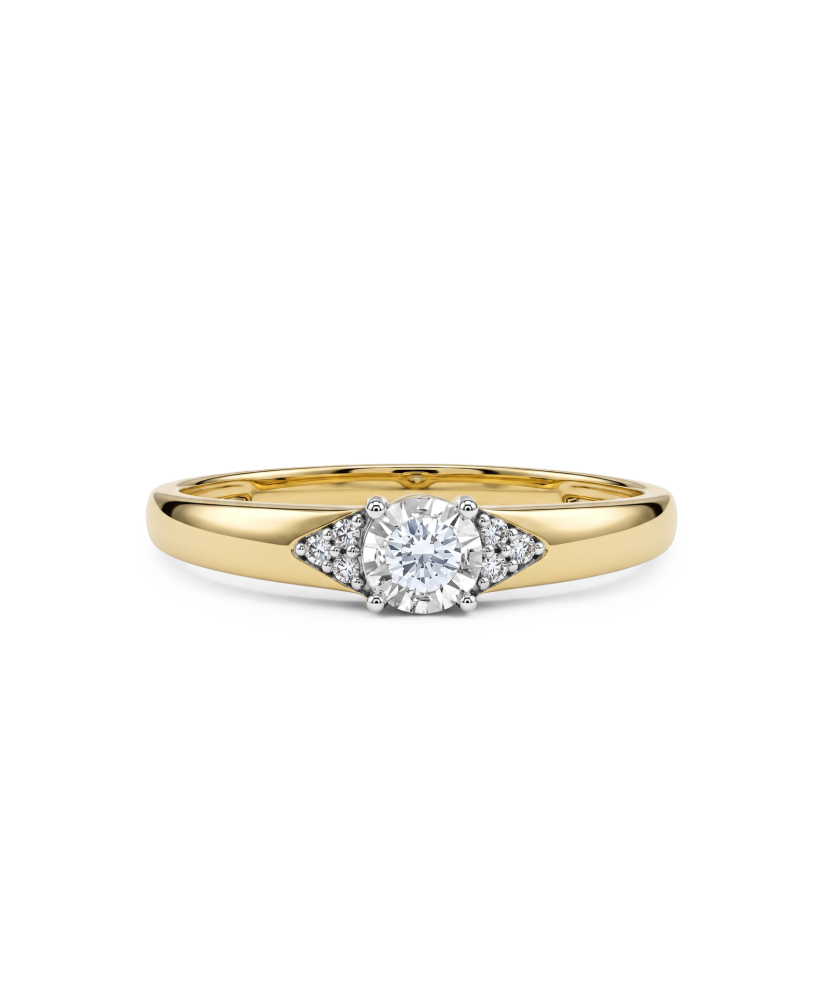 Кольцо из желтого золота с бриллиантами