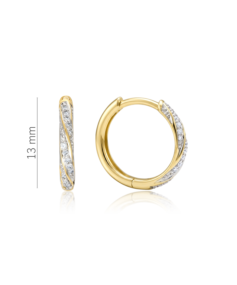 Yellow Gold earrings with diamonds