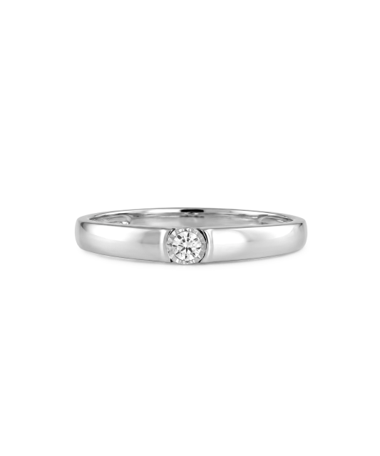 White gold ring with diamonds
