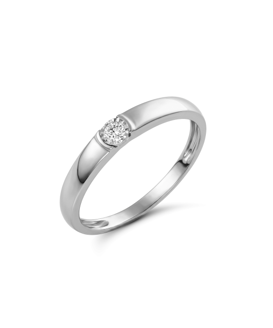 White gold ring with diamonds