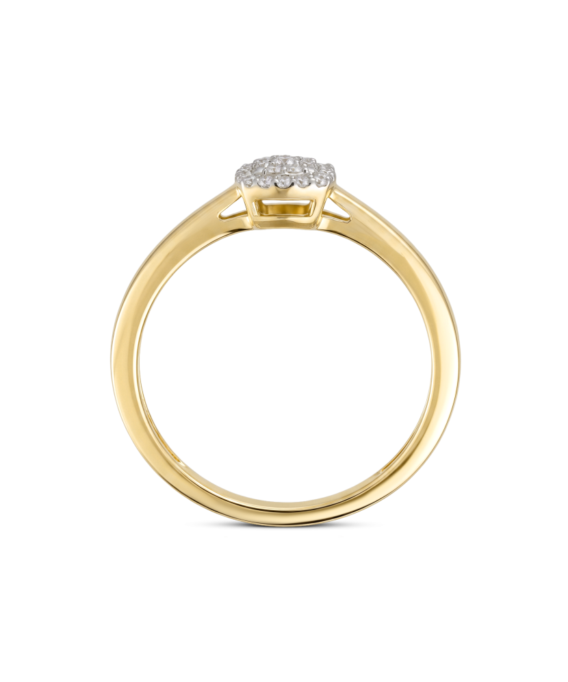 Yellow Gold ring with diamonds