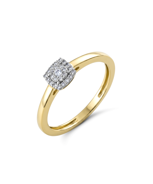 Yellow Gold ring with diamonds