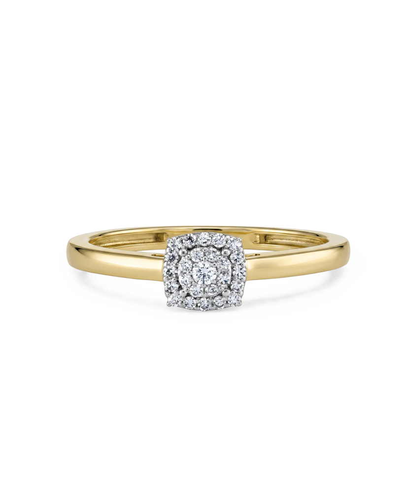 Yellow Gold ring with diamonds