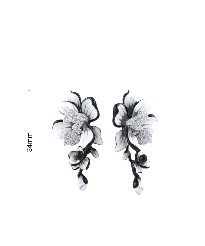 Sterling silver earrings with zircons
