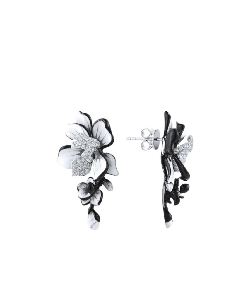 Sterling silver earrings with zircons