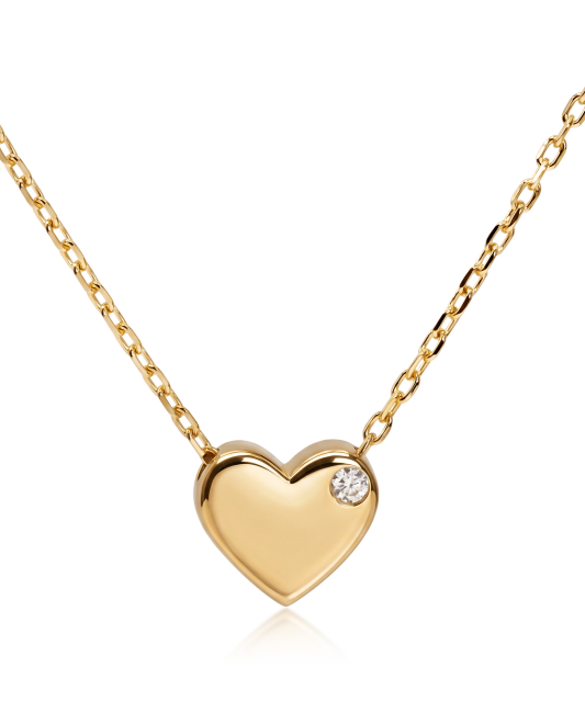Gold chain with pendant "heart"