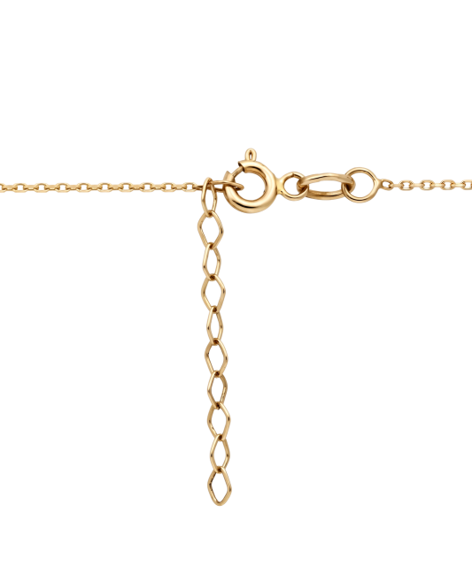 Gold chain with zirconium pendant