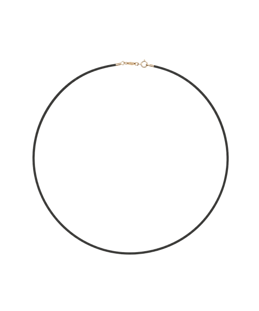 Rubber chain with gold