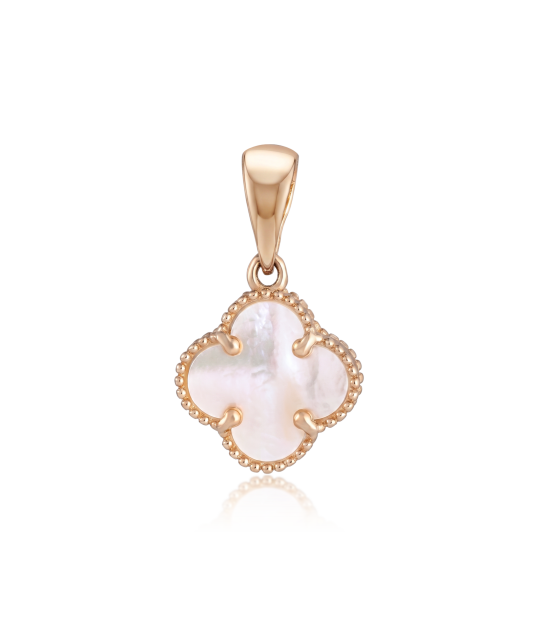 Gold earrings with nacre