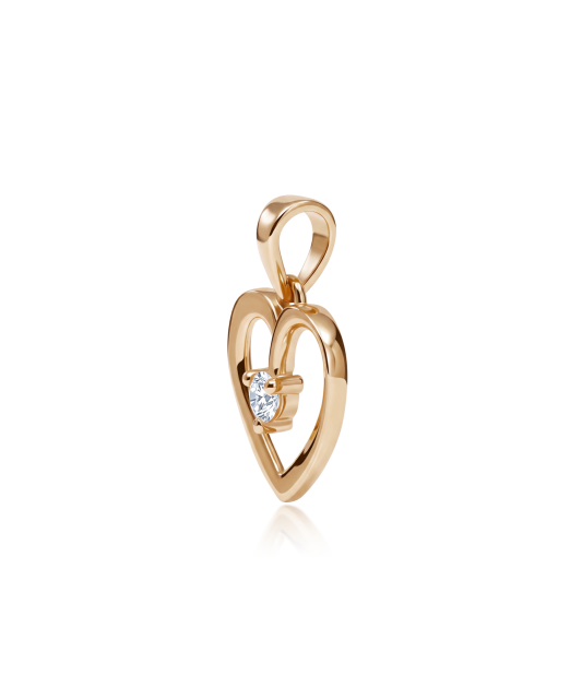 Gold pendant with zirconium