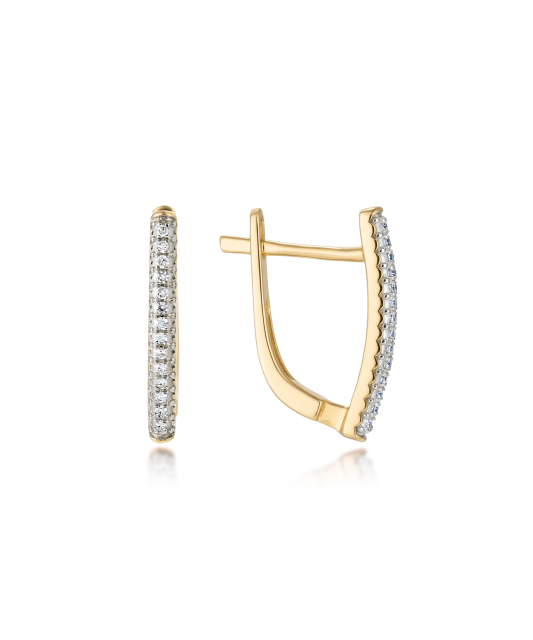 Yellow Gold earrings with diamonds
