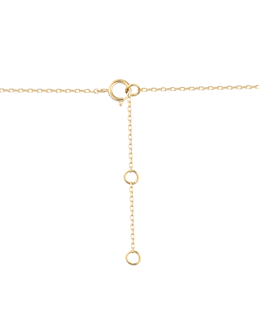 Yellow gold chain with diamond pendant