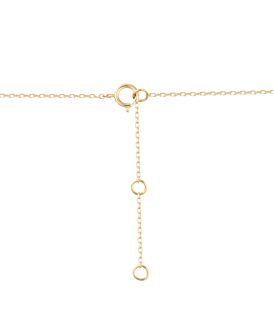 Yellow gold chain with diamond pendant