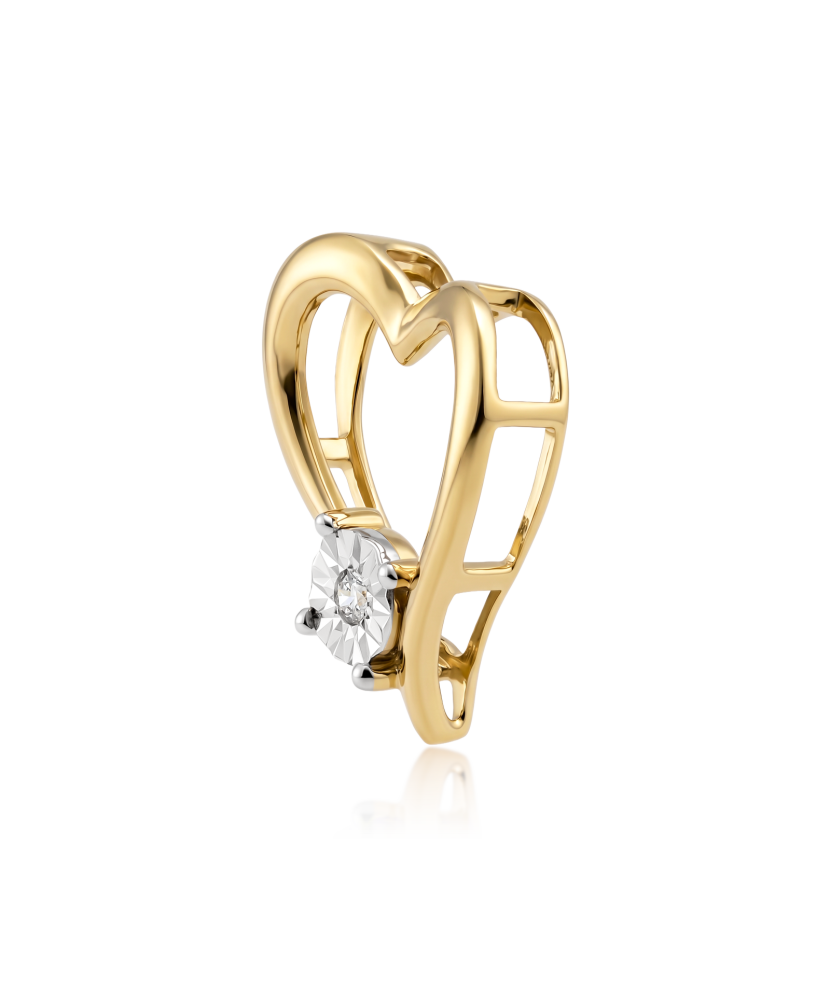 Yellow Gold pendant with diamonds