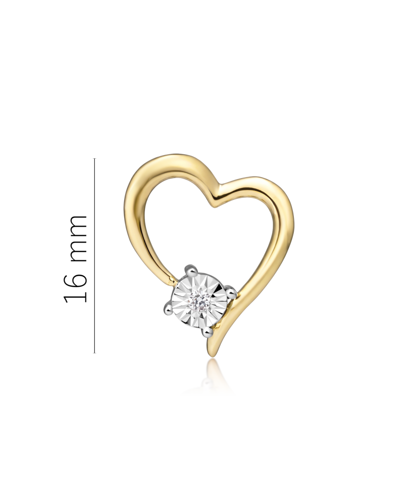 Yellow Gold pendant with diamonds