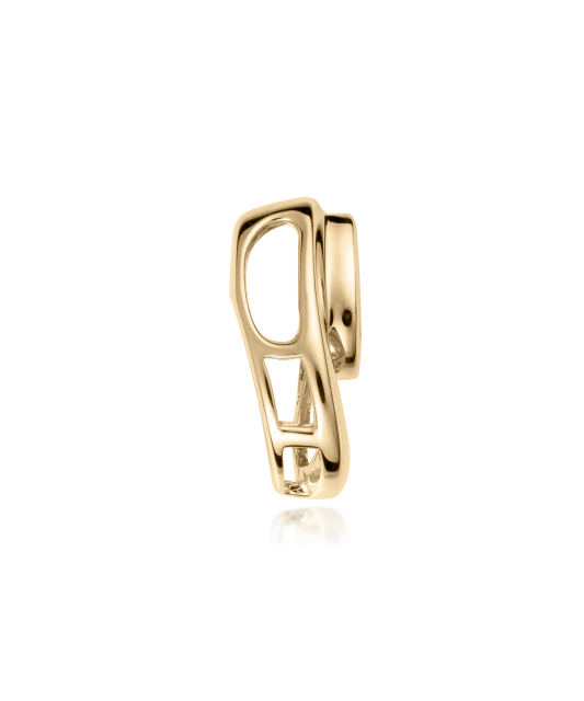 Yellow gold pendant with diamonds and ruby