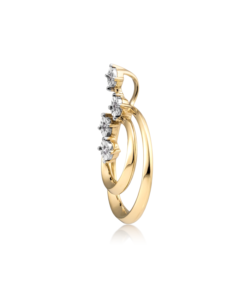 Yellow Gold pendant with diamonds