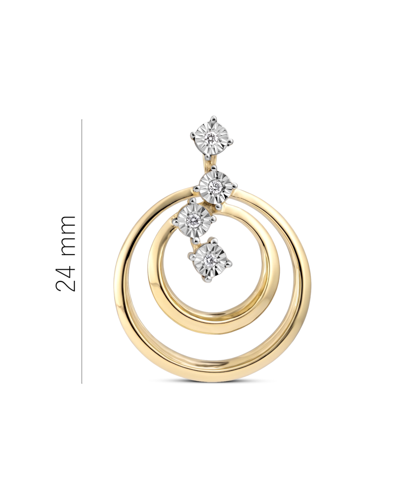 Yellow Gold pendant with diamonds