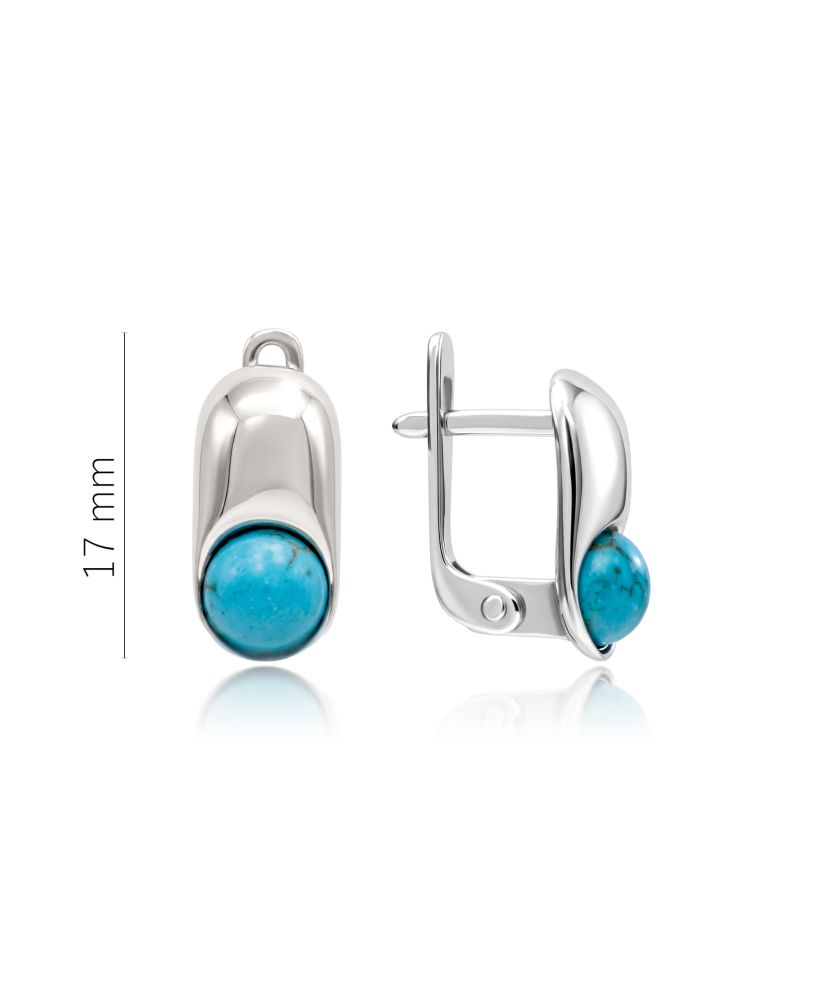 Sterling silver earrings with turquoise