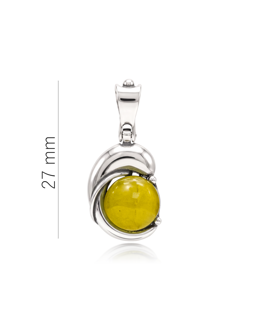 Silver pendant with citrine