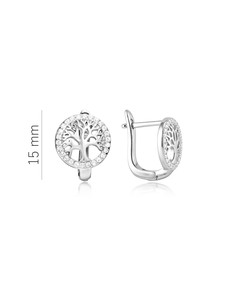 Sterling silver earrings with zircons