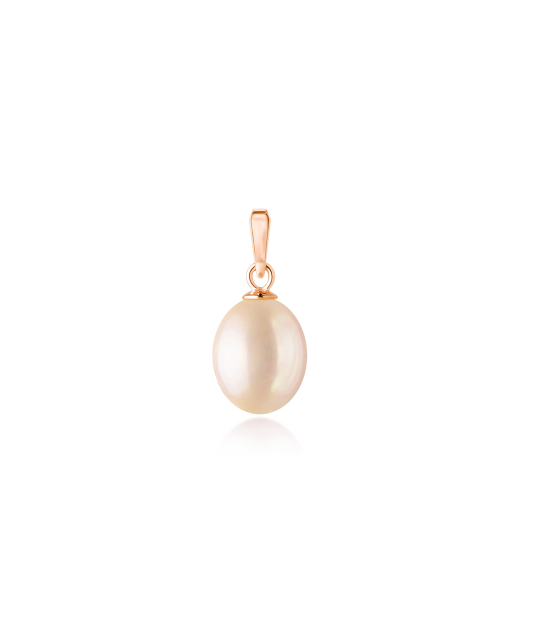 Gilded sterling silver pendant with pearl