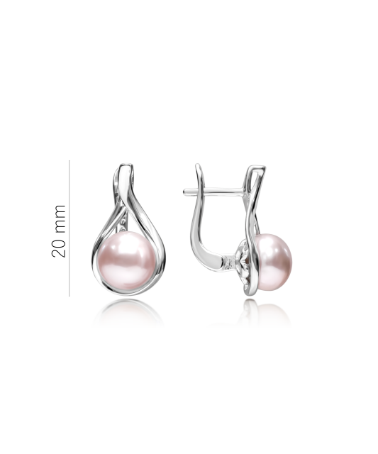 Серьги из серебра с жемчугом