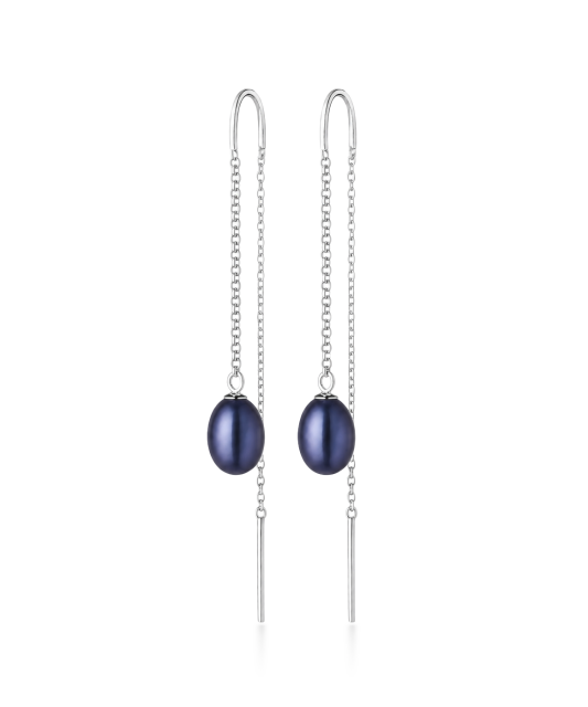 Sterling silver earrings with pearls