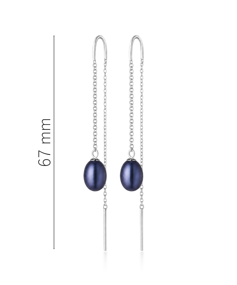 Sterling silver earrings with pearls