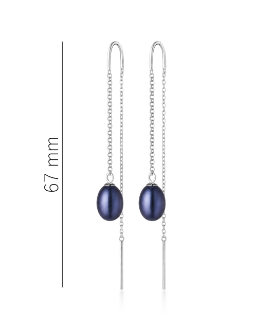 Sterling silver earrings with pearls