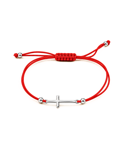 Red string bracelet with “Cross” pendant