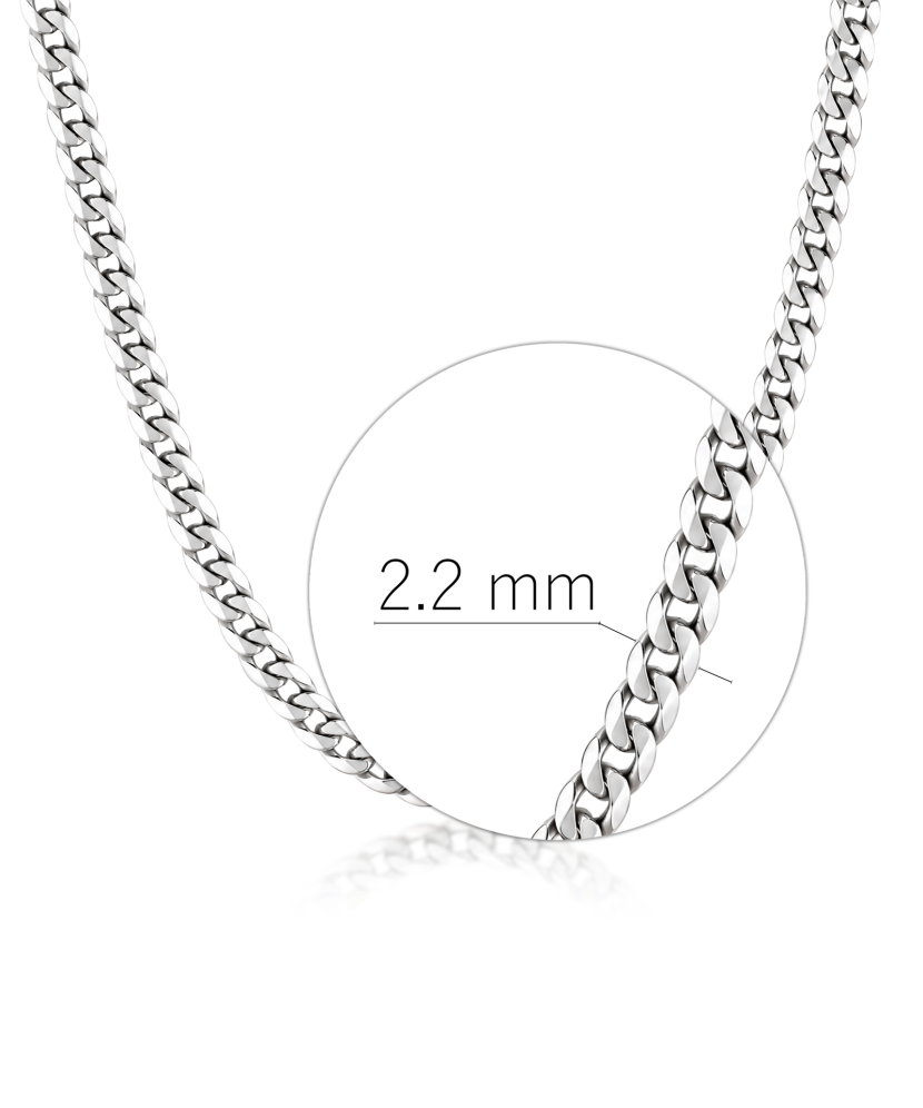Silver “Curb” chain 2.2 mm