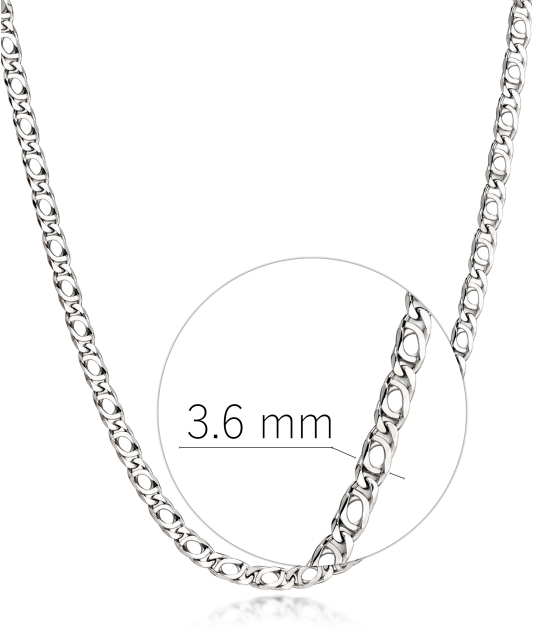 Silver “Tiger's eye” chain 3.6 mm