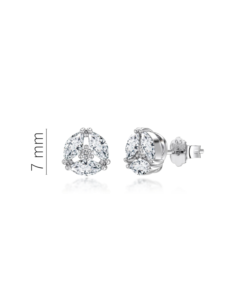 Sterling silver earrings with zircons