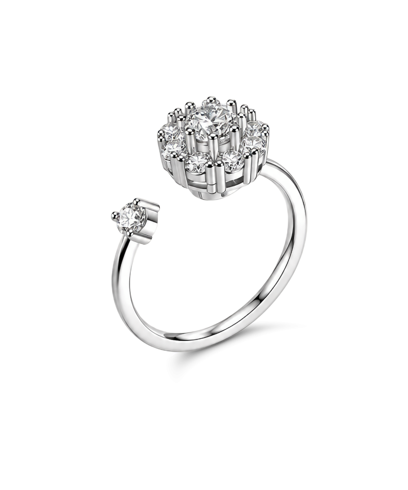 Sterling silver ring with zirconium