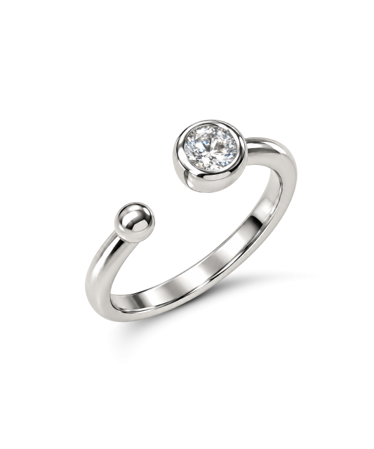 Серебряное кольцо с цирконом