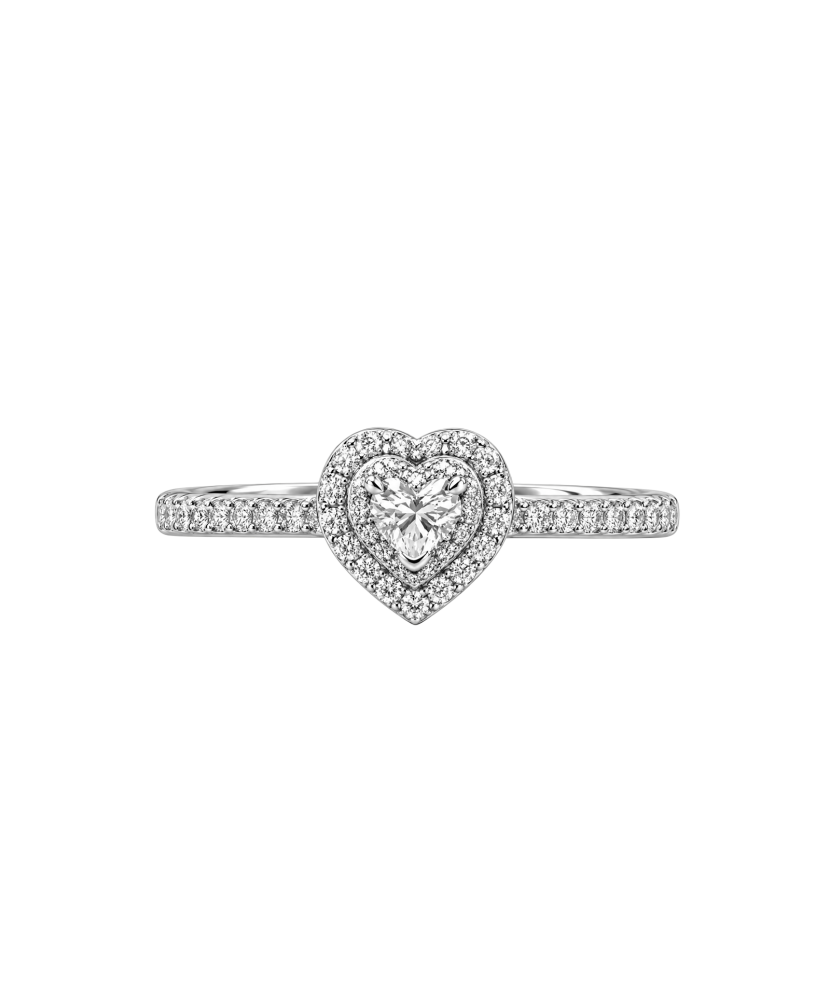 Silver ring with cubic zirconia “Heart”