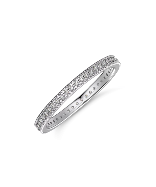 Sterling silver ring with zirconium