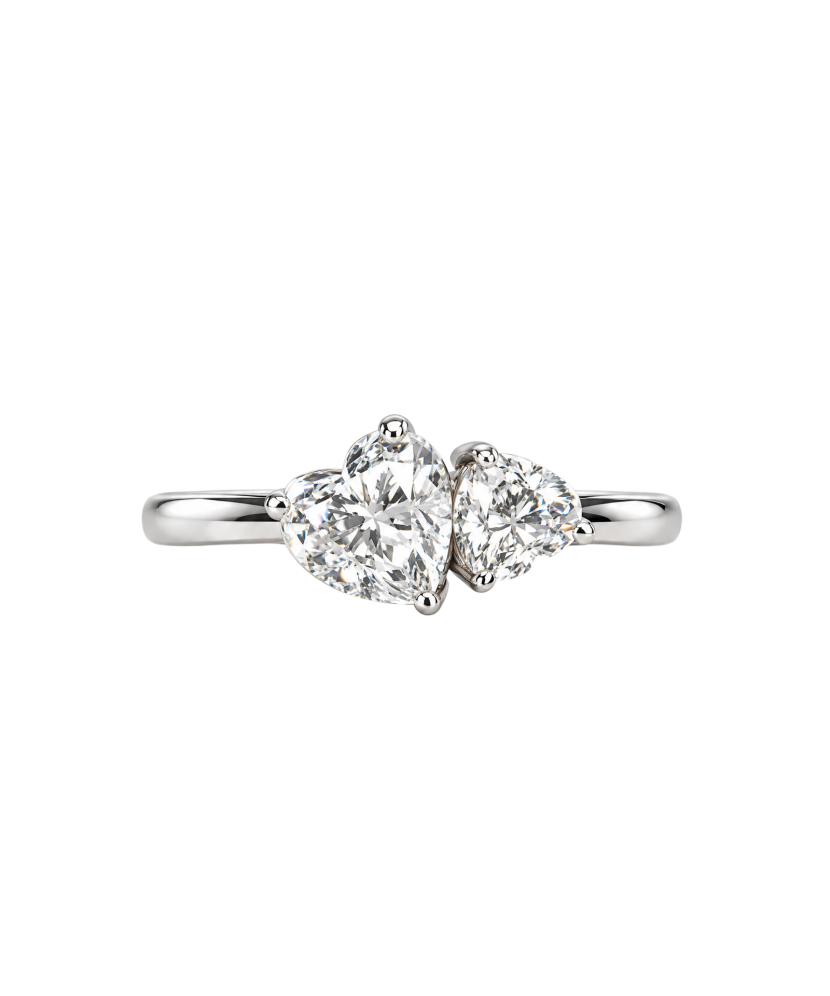 Silver ring with cubic zirconia “Heart”