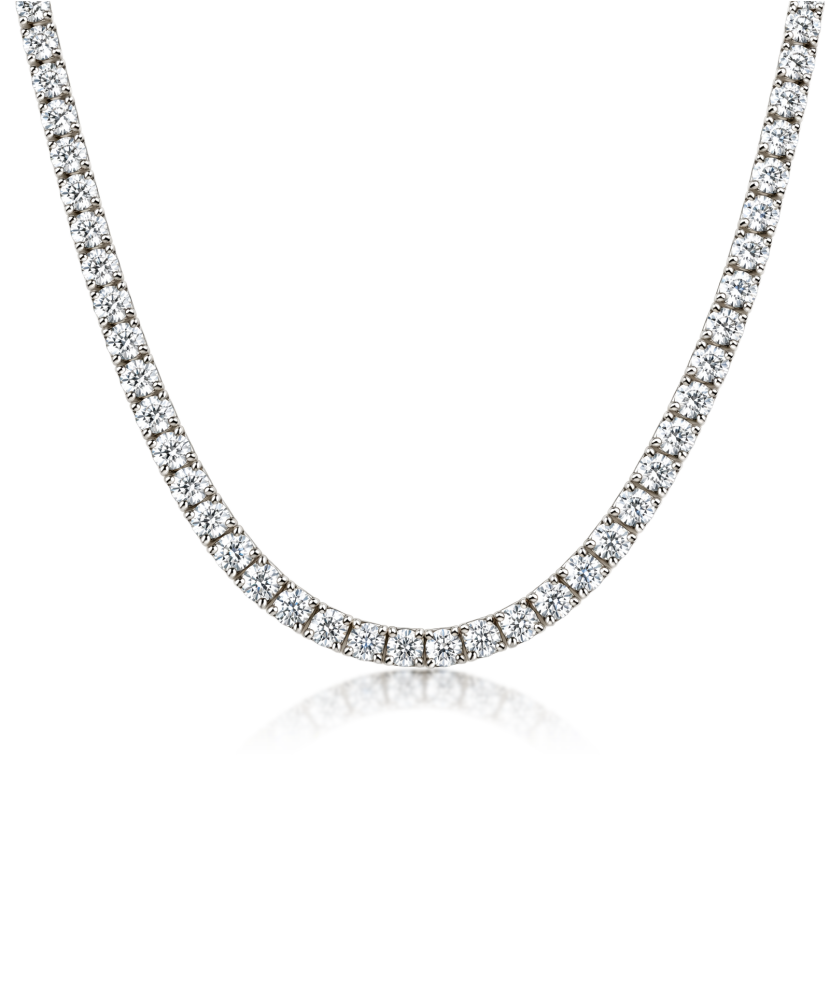 Sterling silver chain with zirconium pendant