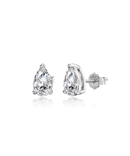 Sterling silver earrings with zircons