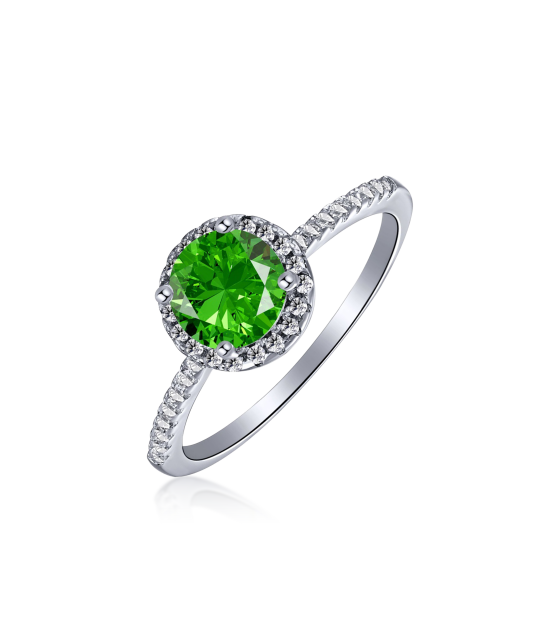 Sterling silver ring with zirconium