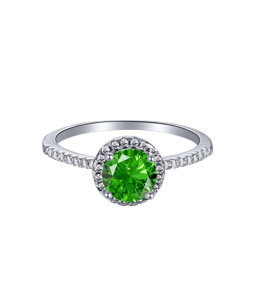 Sterling silver ring with zirconium