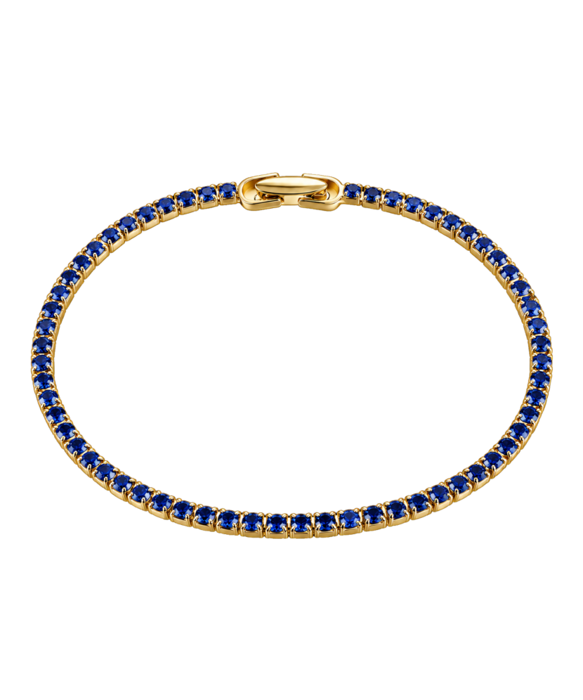Gold-plated silver bracelet with nano sapphires