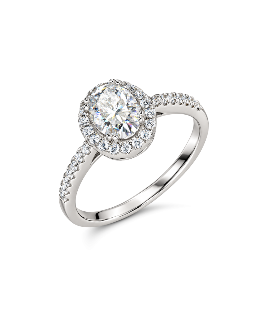 Серебряное кольцо с муассанитами 1.5ct