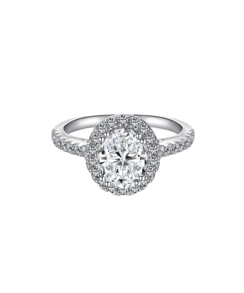 Серебряное кольцо с муассанитами 1.5ct
